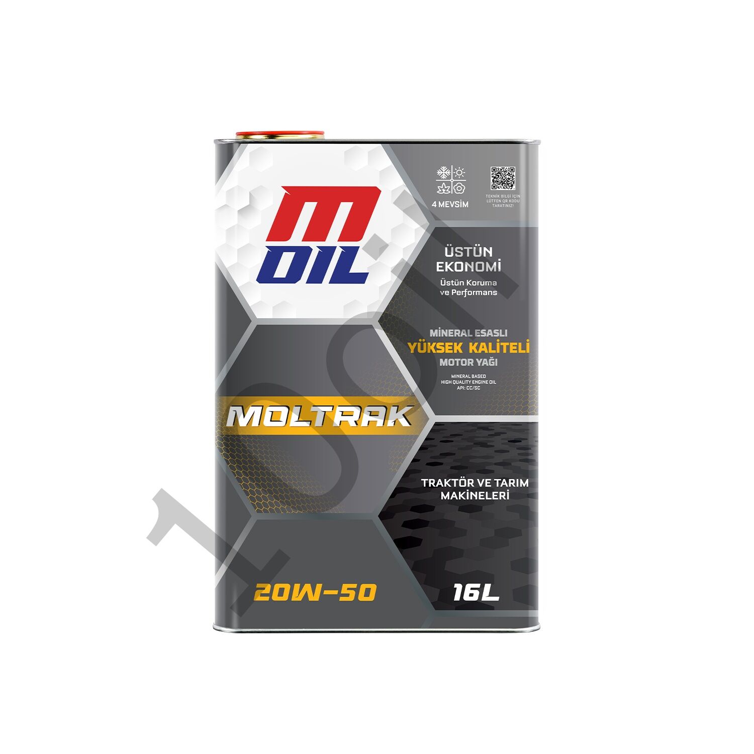 MOil Moltrak 20W-50 Traktör Motor Yağı - 16 Litre