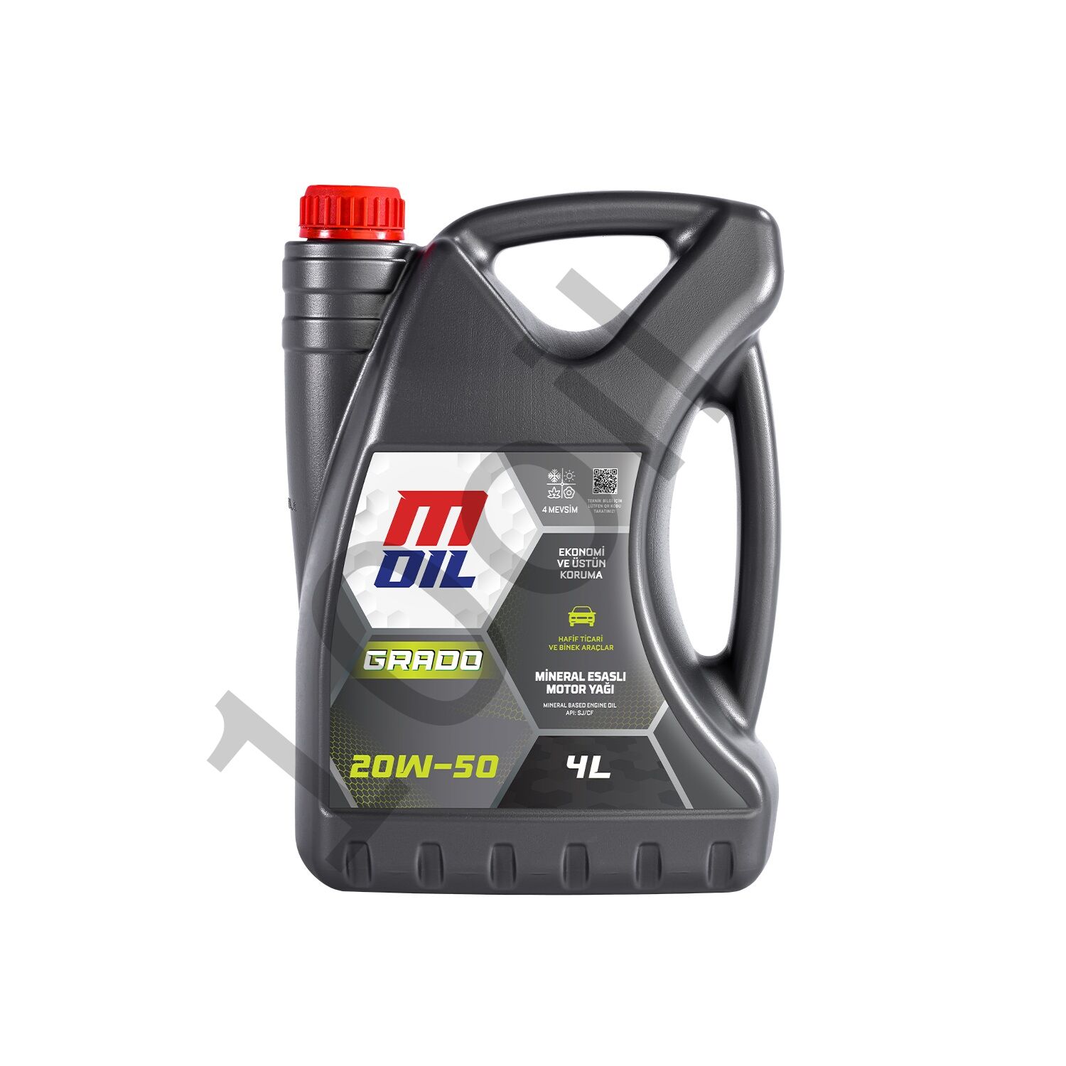 MOil Grado 20W-50 Motor Yağı 4 Litre