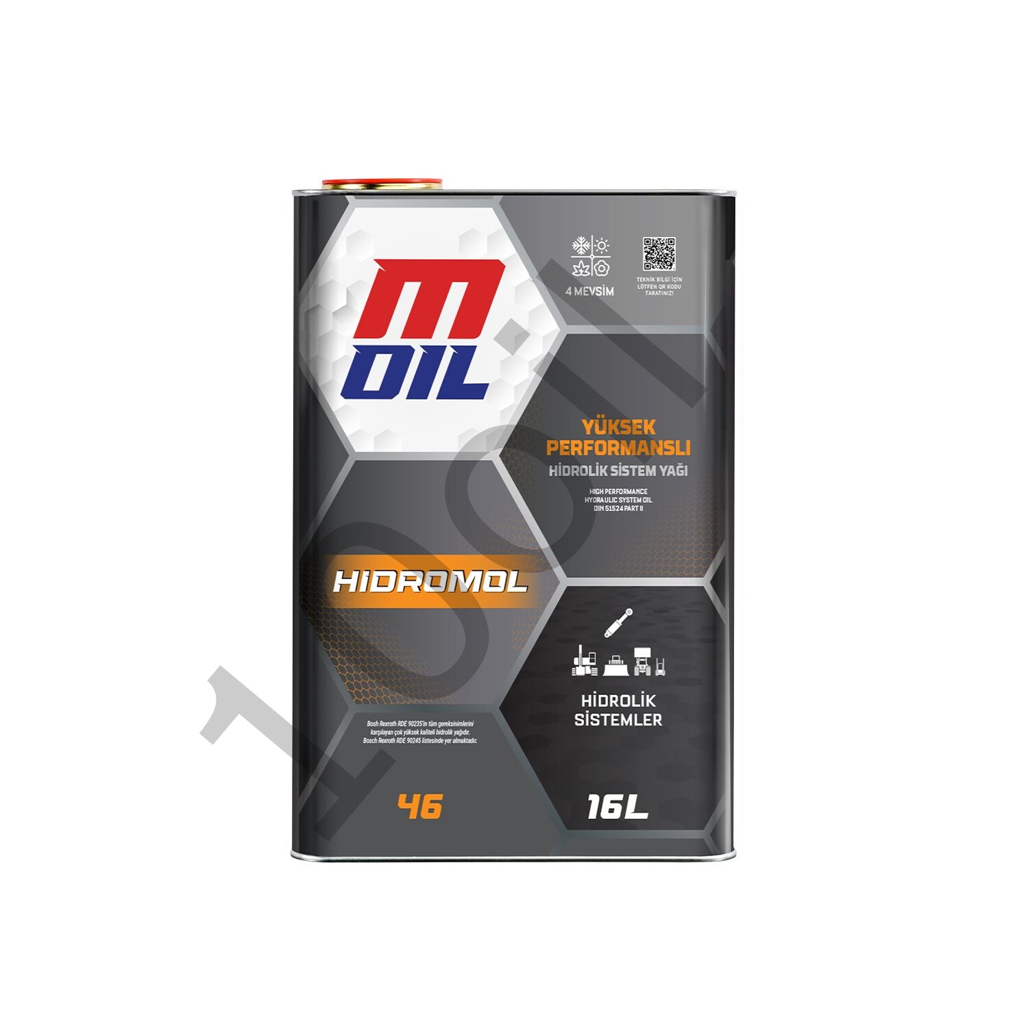 MOil Hidromol M46 Hidrolik Yağı - 16 Litre