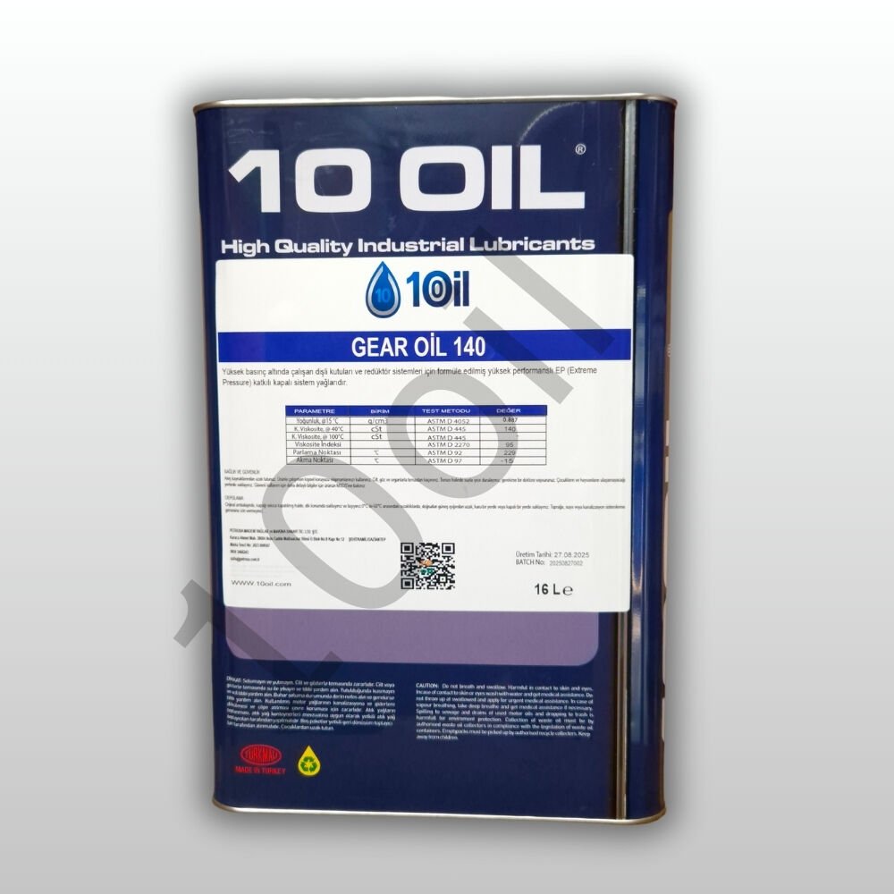 10Oil Gear Oil 140 Dişli Yağı - 16 Litre
