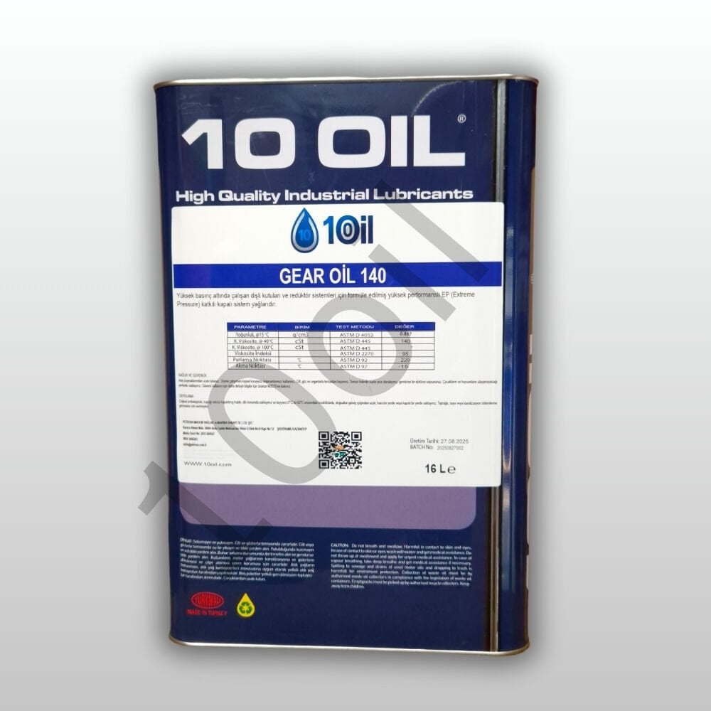 10Oil Gear Oil 140 Dişli Yağı - 16 Litre